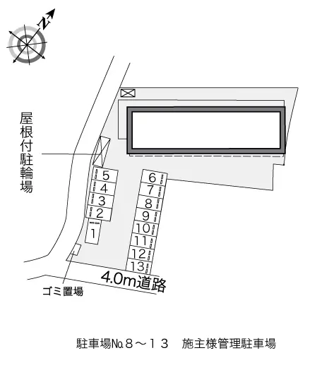 ★手数料０円★広島市安佐北区口田南７丁目　月極駐車場（LP）